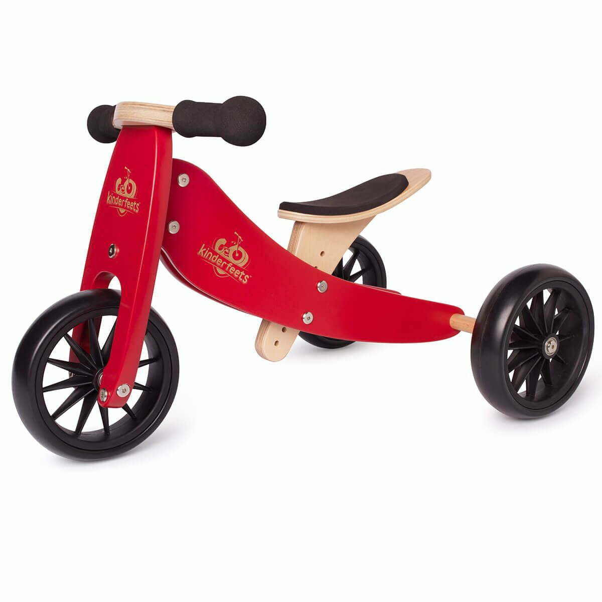 Dreveny balancny bicykel Kinderfeets® Tiny Tot 2v1 dadaboom sk cervena
